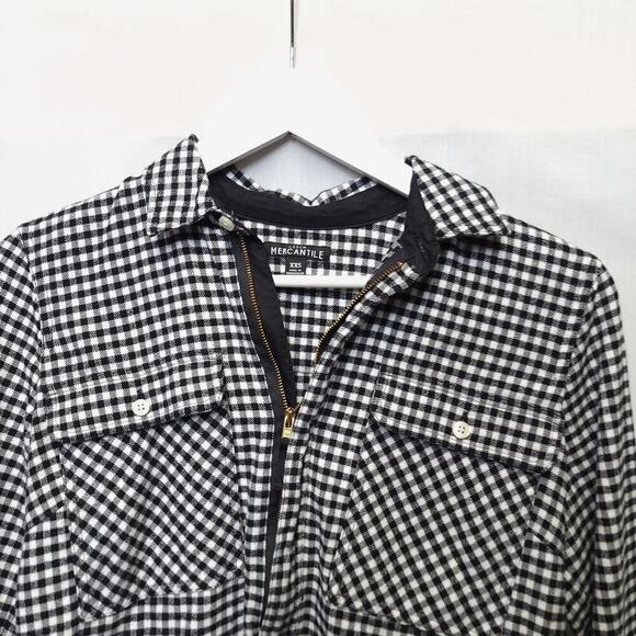 J Crew Mercantile Half Zip Pull Over Shirt Plaid Size Xxs Womens Top - Picture 3 of 7